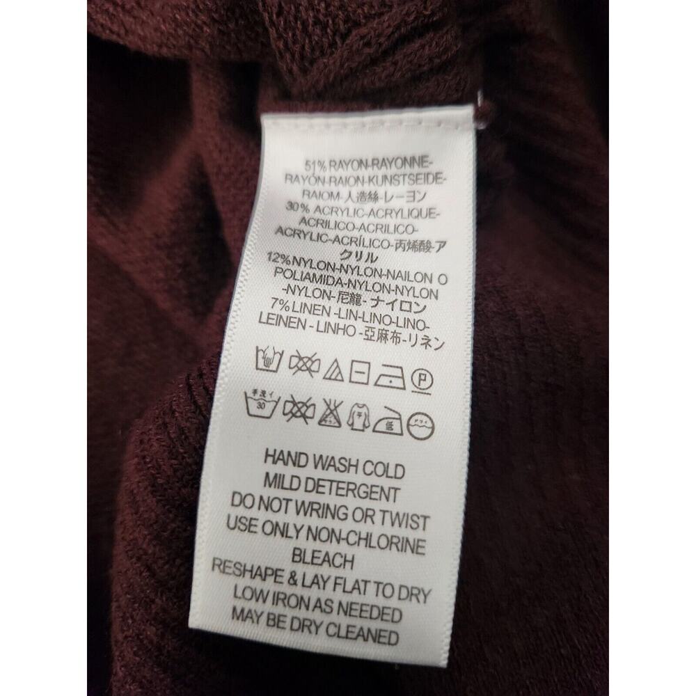 Free People Criss Cross Front Tunic High Low Sweater Size L Brown 14597 - Picture 9 of 9